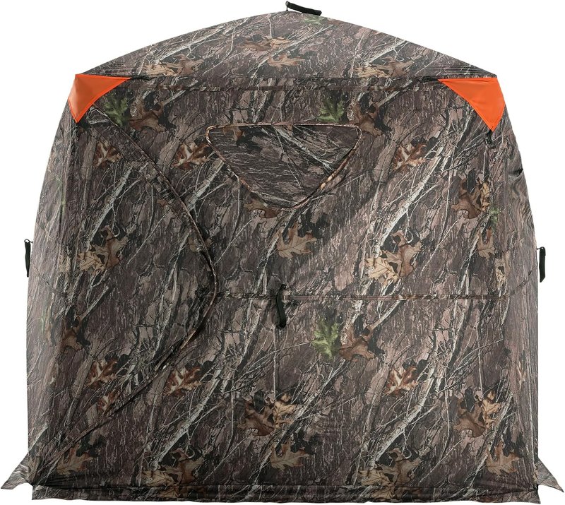 VEVOR Hunting Blind - 360° Portable Camouflage Tent with Silent Door & Window | Durable Concealed Shelter for Turkey & Deer