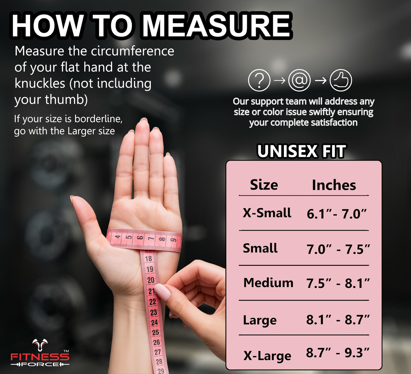 FITNESS FORCE Breathable Workout Gloves for Men and Women, Padded Weight Lifting Gloves with Full Palm Protection for Grip, Exercise, Cycling, Gym, Fitness Training (Pink, X-Small)