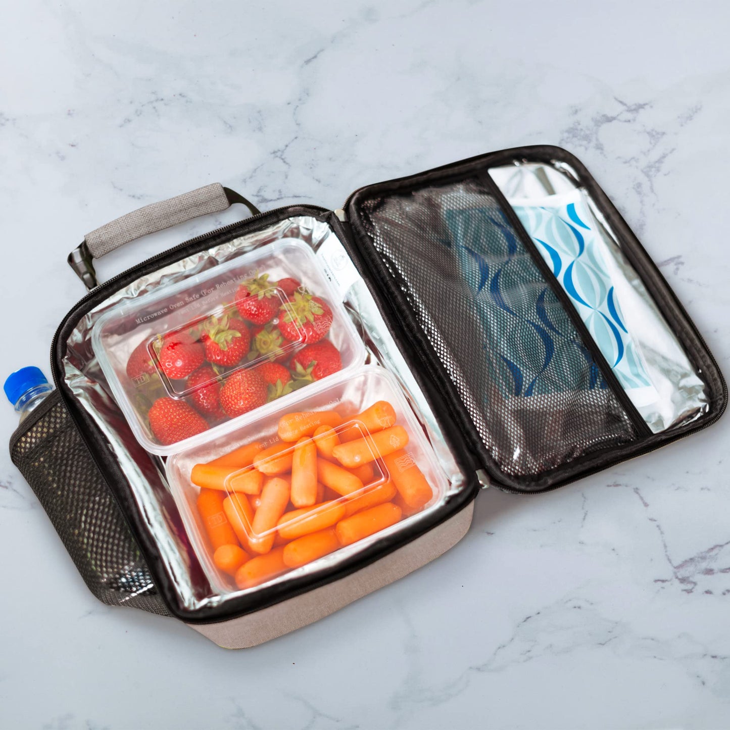 Healthy Packers® Lunch Bag for Women Insulated | Lunch Box for Men Heavy Duty | Cooler Lunch Bag for Work, School & Outdoor - Waterproof, Leakproof with Water Bottle Holder