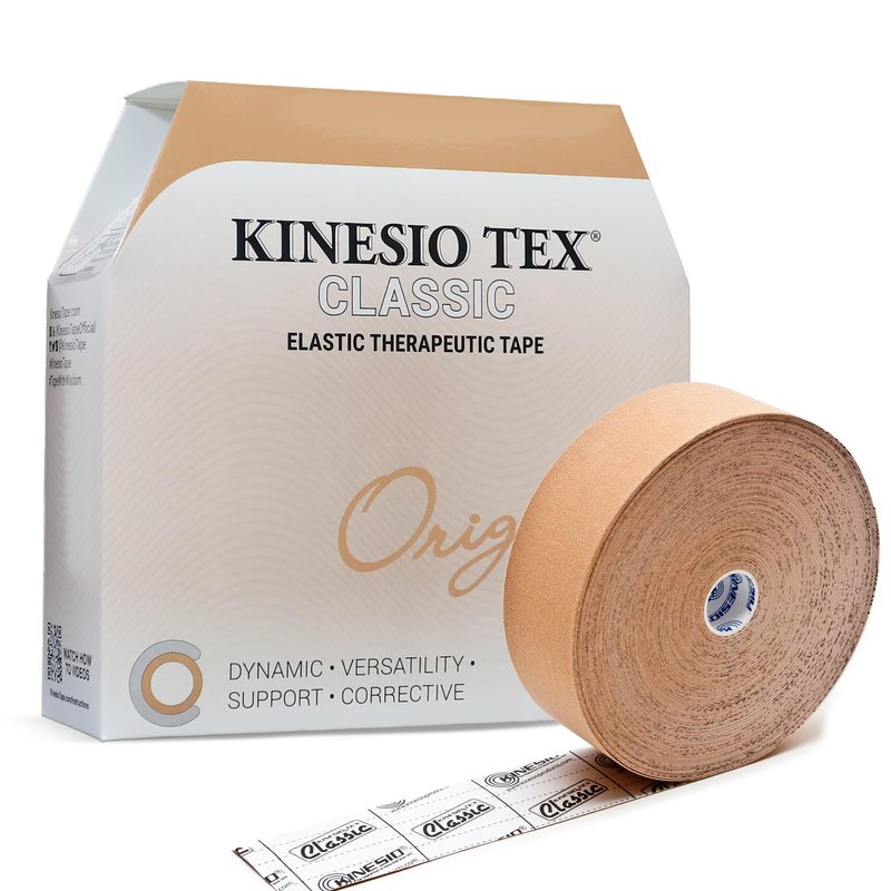 Kinesio CKT65125 Taping Elastic Therapeutic Athletic Tape, Tex Classic, Bulk Roll, Beige, 2" x 103'