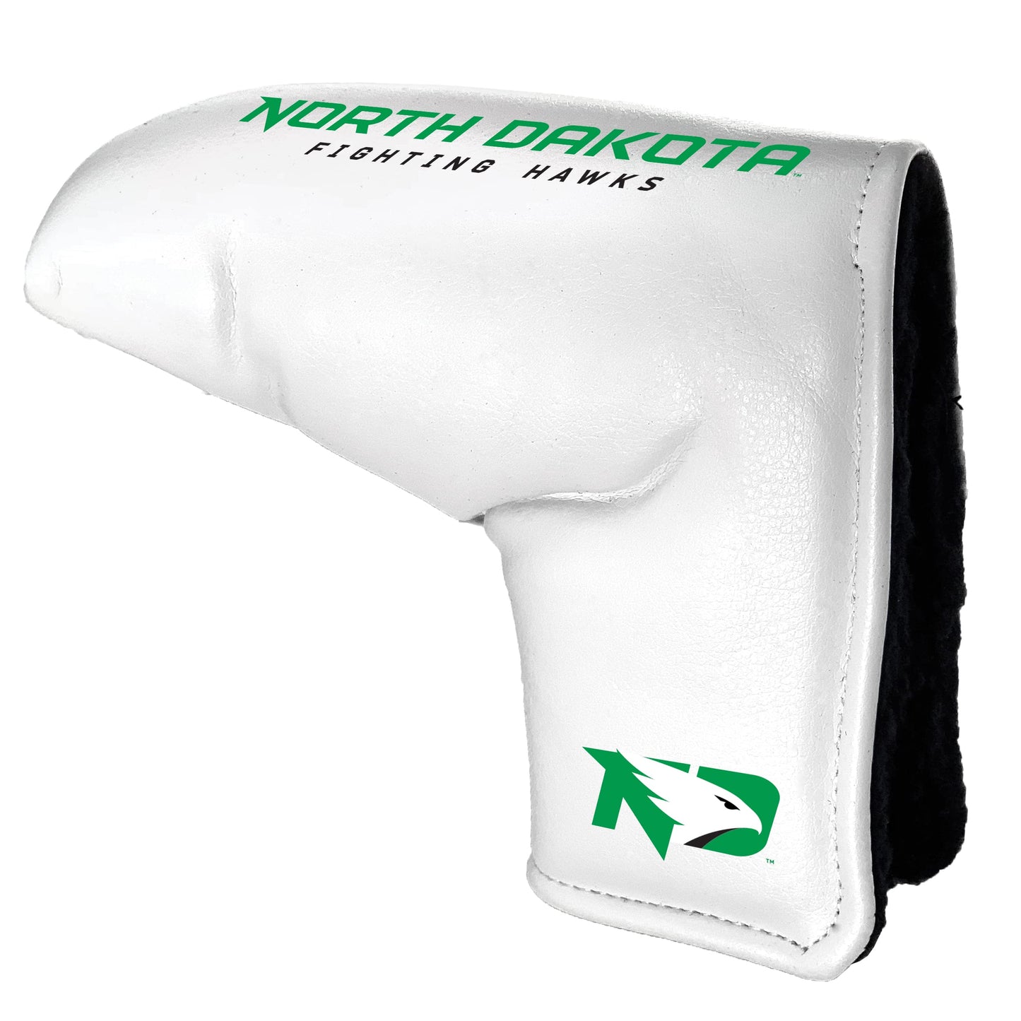 Team Golf NCAA North Dakota Tour Blade Putter Cover (White), Fits Most Blade Putters, Scotty Cameron, Taylormade, Odyssey, Titleist, Ping, Callaway