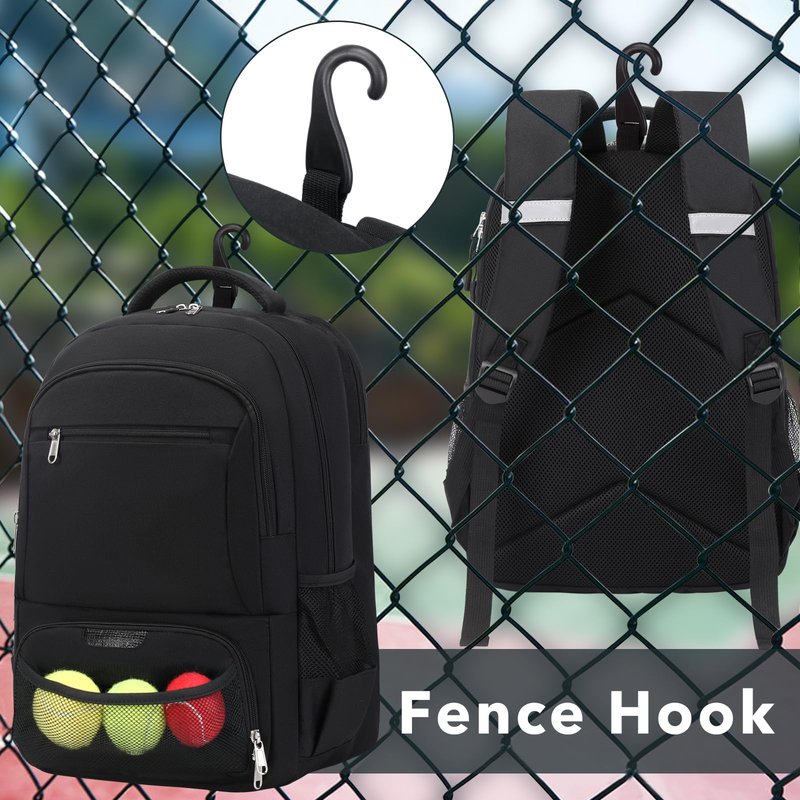 ACESAK Tennis Backpack Tennis Bag for Women Men - Tennis Bag Holds 2 Rackets, Badminton Squash, Pickleball Paddles Balls