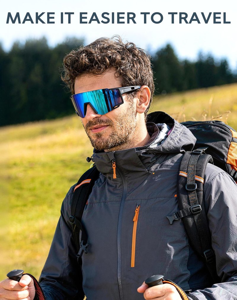 KALIYADI Sports Sunglasses-Men Polarized-Mens-Sunglasses Women: Running Sun Glasses with UV400 for Fishing Cycling