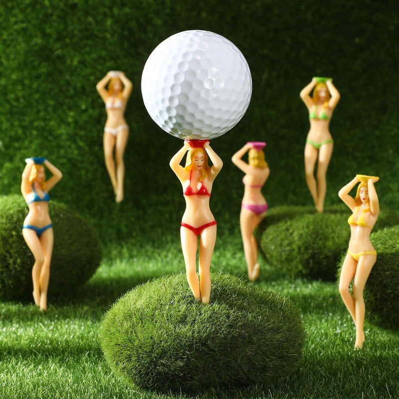 Sumind 8 Pcs Colored Golf Tees Funny Golf Tees 3 Inch Golf Practice Novelty Tees White Elephant Stocking Stuffer Gifts for Golfer Fun Gift
