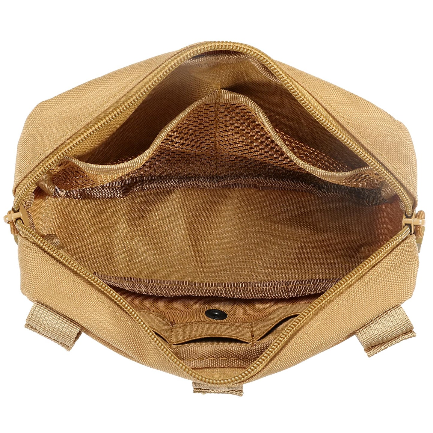 FRTKK Tactical Molle Admin Pouch Utility Laser Cut EDC Tool Pouch Bag Horizontal Modular Pouches Include US Flag Patch and Keychain
