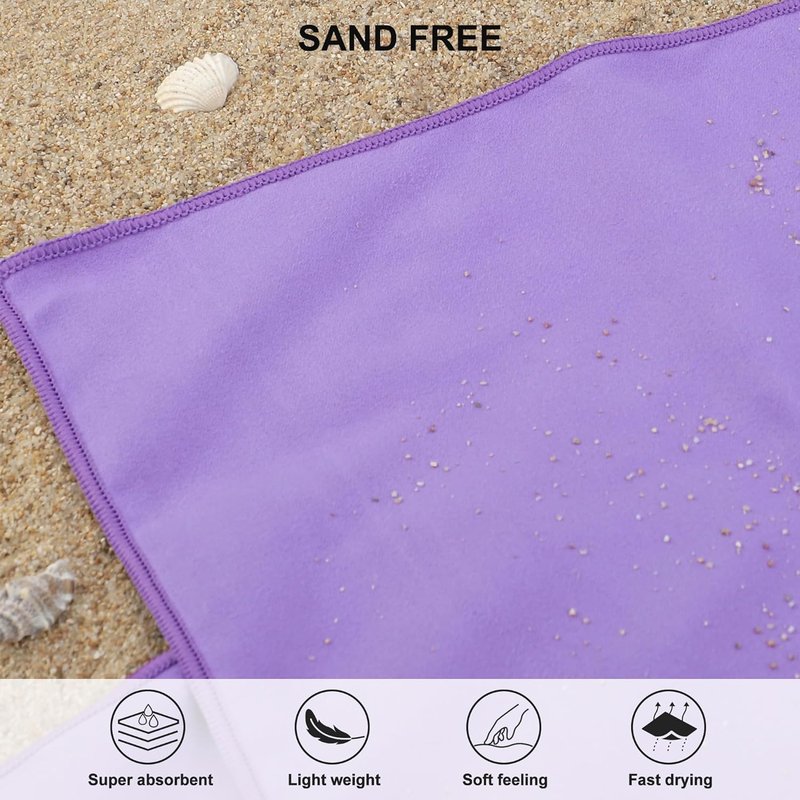 Microfiber Travel Towel - Quick Dry, Super Absorbent & Ultra Compact | Ideal for Gym, Camping & Beach Use