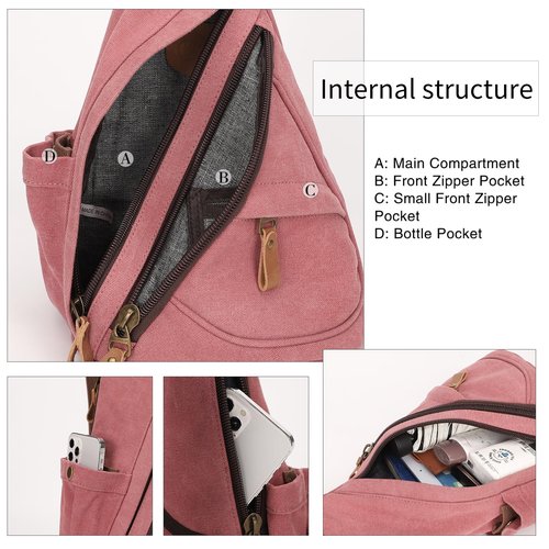 KL928 Sling Bag - Small Crossbody Backpack Shoulder Casual Daypack Rucksack for Men Women