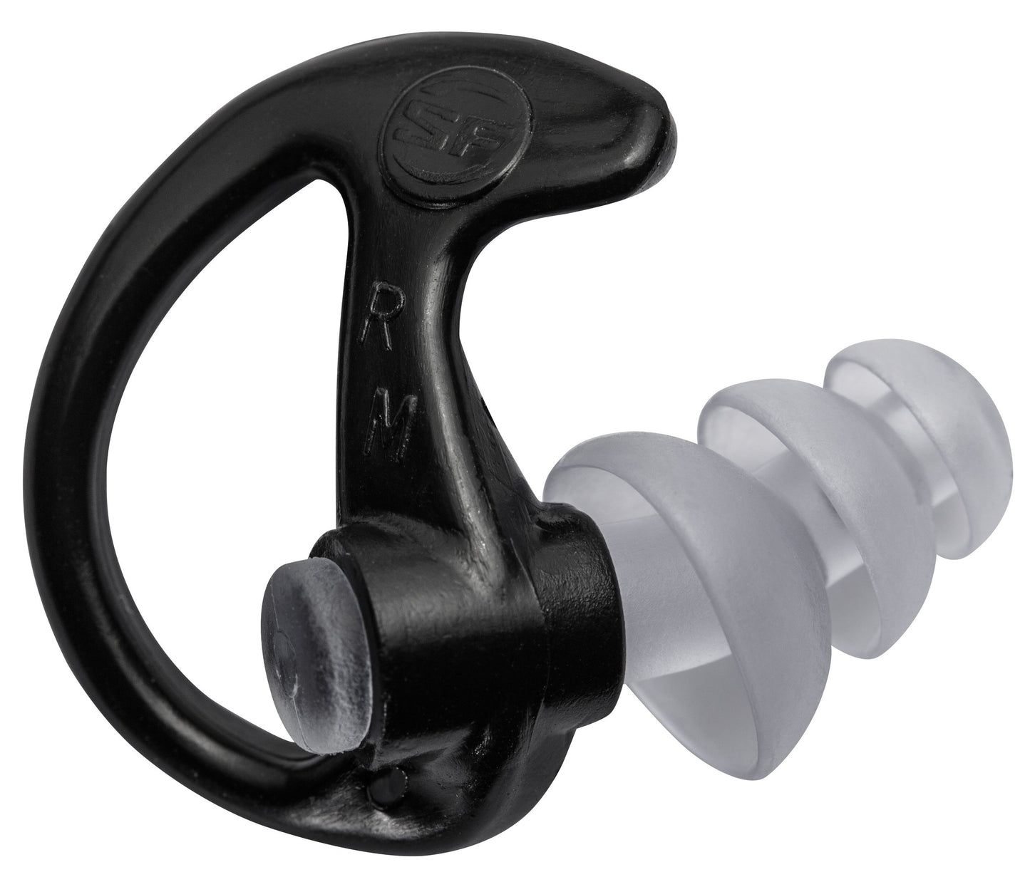 SureFire EP5 Sonic Defenders Max Full-Block Earplugs, triple flanged design, reusable, Black, Medium