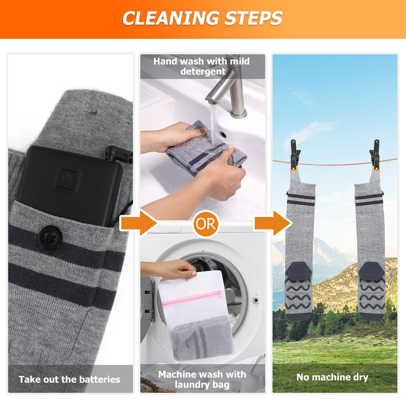 Rechargeable Heated Socks for Men Women with APP Control, 5000mAh*2 Battery Heating Socks, Electric Heated Socks for Outdoor Work Camping Fishing Climbing
