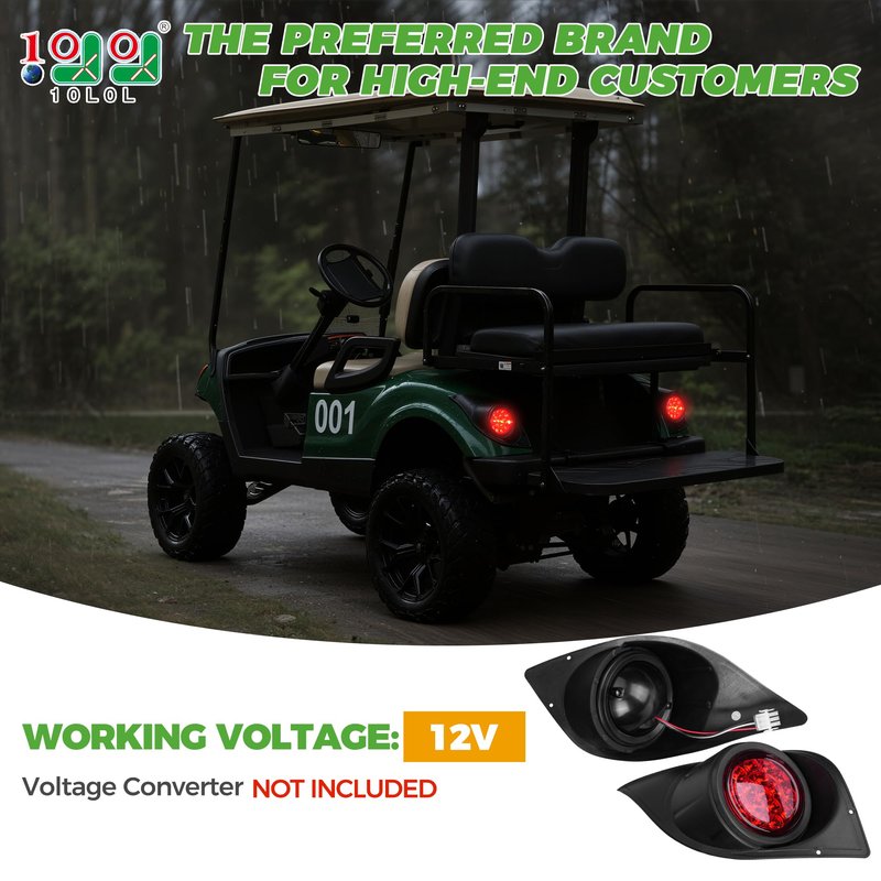 10L0L Golf Cart Tail Light for Yamaha G29 Drive 2007-2016 Gas/Electric, Golf Cart Rear Light Kit, 12V Compatible Lighting Assembly Driver & Passenger Side Replacement (3Pin Connector Included)