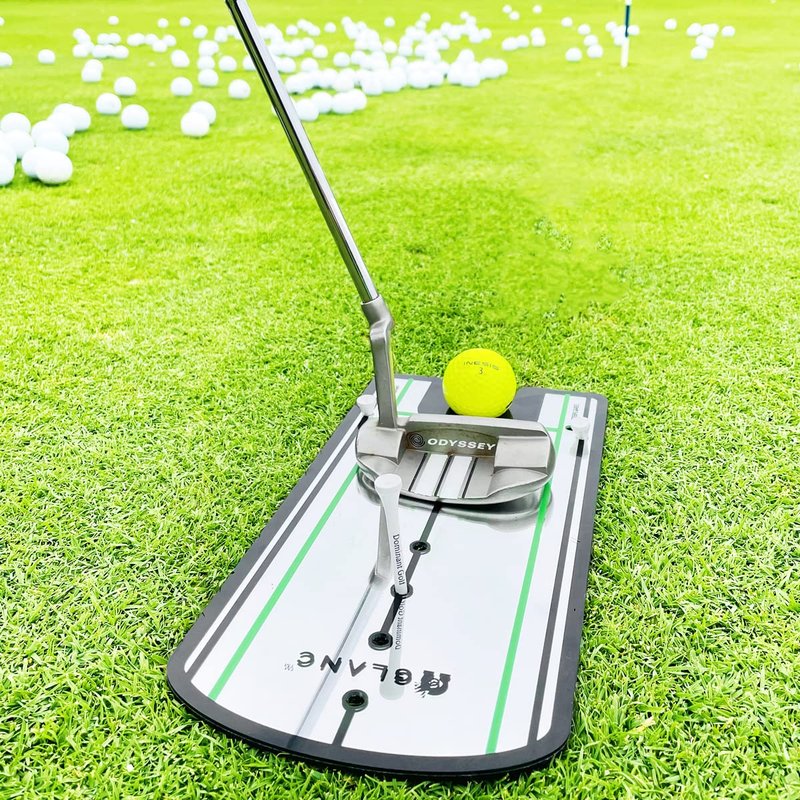 GLANC Golf Putting Alignment Mirror (12” x 6”), Putting Training Aids with Premium Carry Bags for Indoor & Outdoor Use - Golf Trainer Putting Practice Mirror for Improving Technique Accuracy Posture