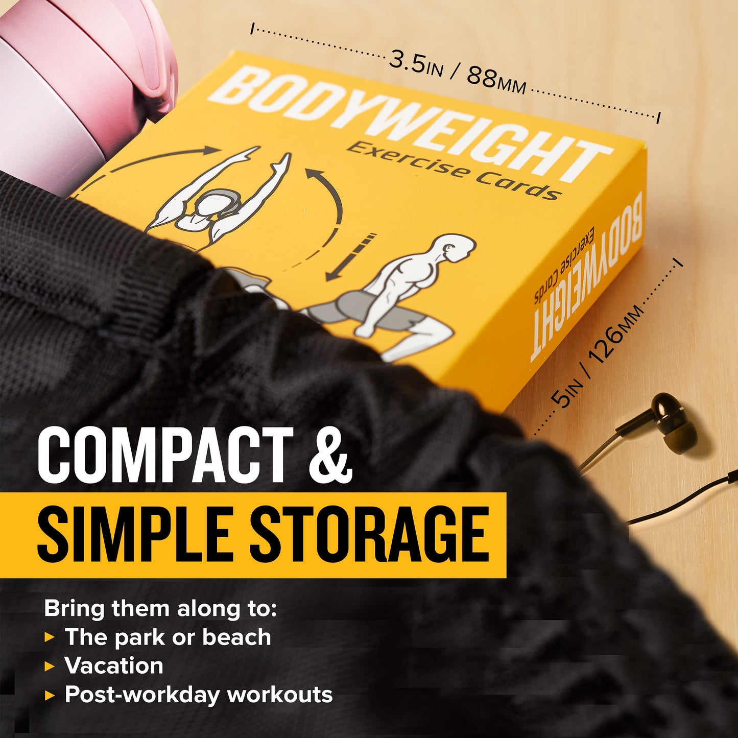 NewMe Fitness Bodyweight Workout Cards, Instructional Fitness Deck for Women & Men, Beginner Fitness Guide to Training Exercises at Home or Gym (Bodyweight, Vol 1)