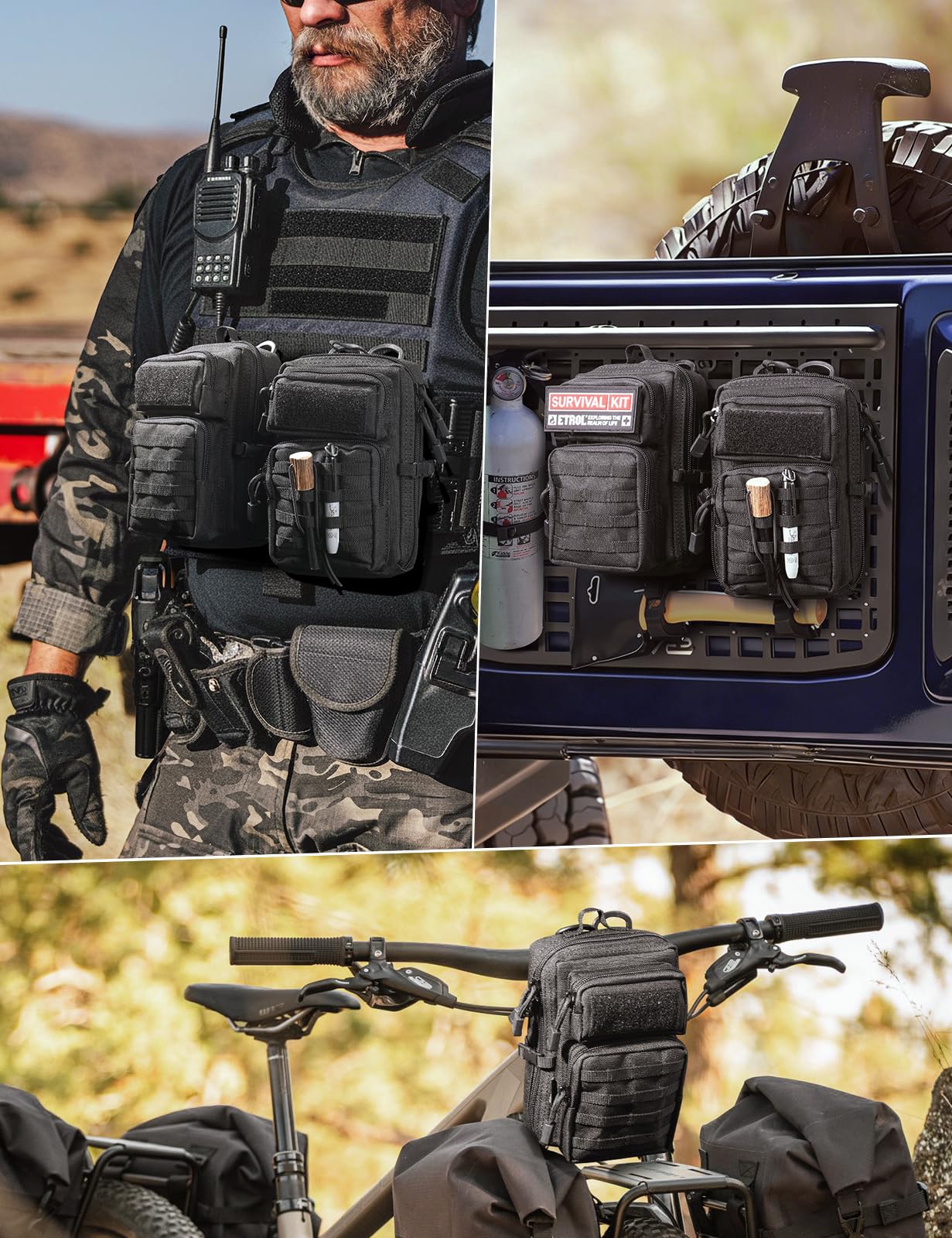 LIVANS EDC Pouch, Small Tool Bag for Molle Accessories & Tactical Belt