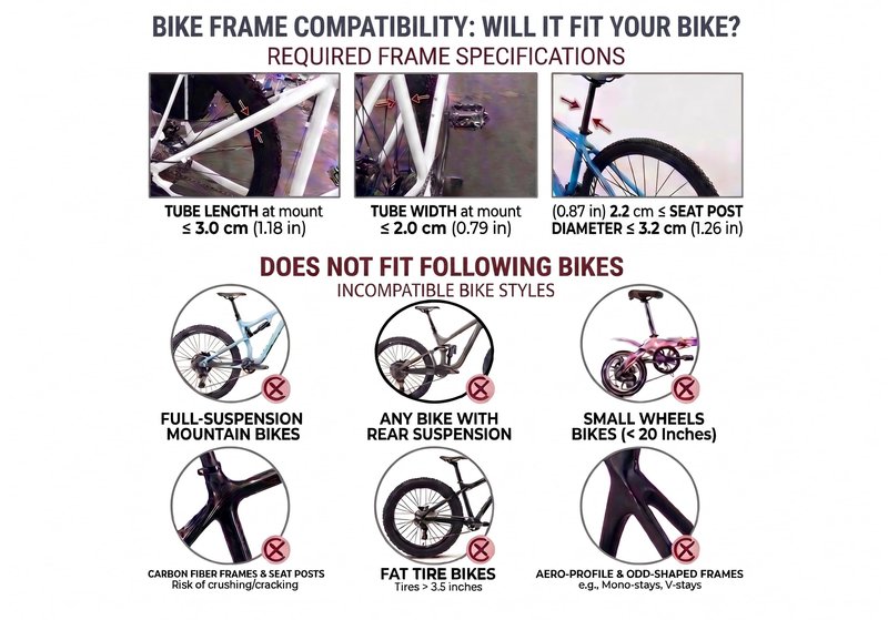 COMINGFIT 2026 Upgraded Bicycle Cargo Rack, 180lbs Heavy Duty Bike Rear Rack, 4-Leg Double Strength, 2.0mm Thickened Universal for MTB Road City Kids Fat Tire Bike (3.5"), with Anti-Rub Guards