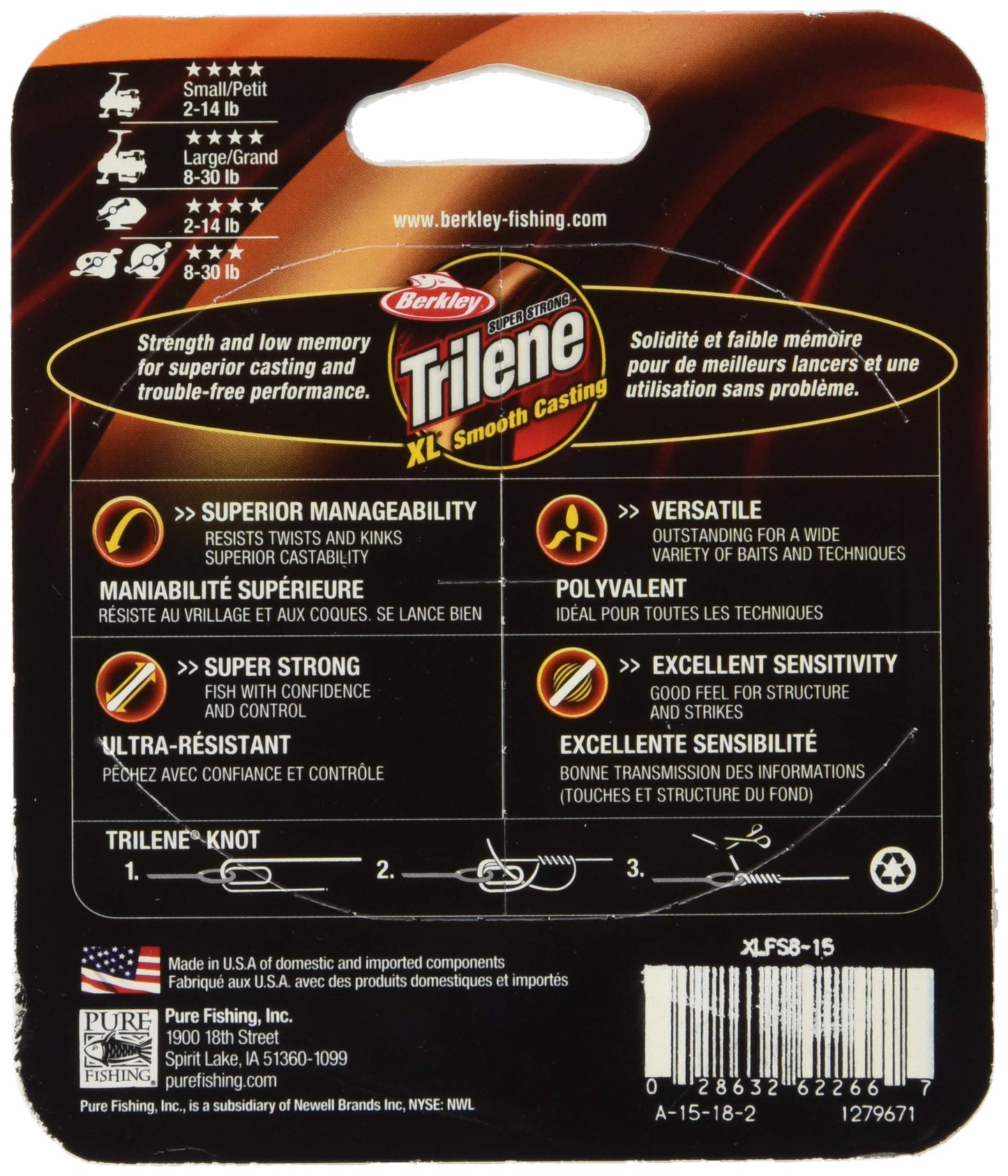 Berkley Trilene® XL®, Clear, 20lb | 9kg, 1000yd | 914m Monofilament Fishing Line, Suitable for Freshwater Environments
