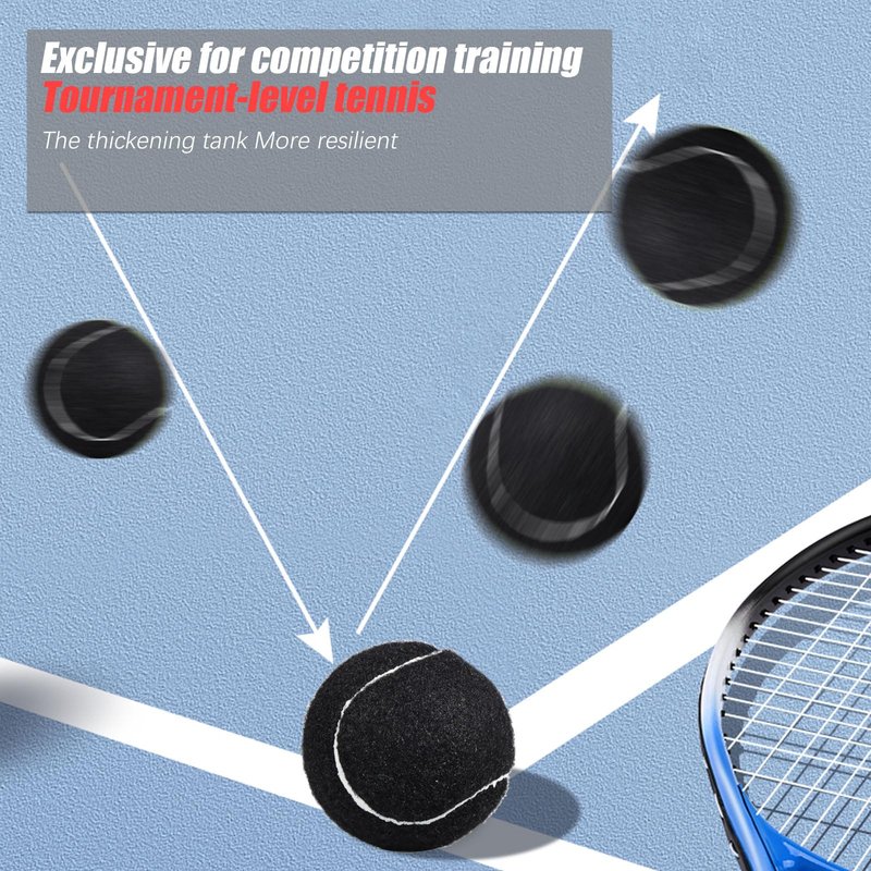 GKK 27 Pack Tennis Balls,Training Tennis Ball Pressure-Less Practising Bulk Tennis Balls for Youth/Beginners/Pet Dogs High Altitude Playing Balls (Black)