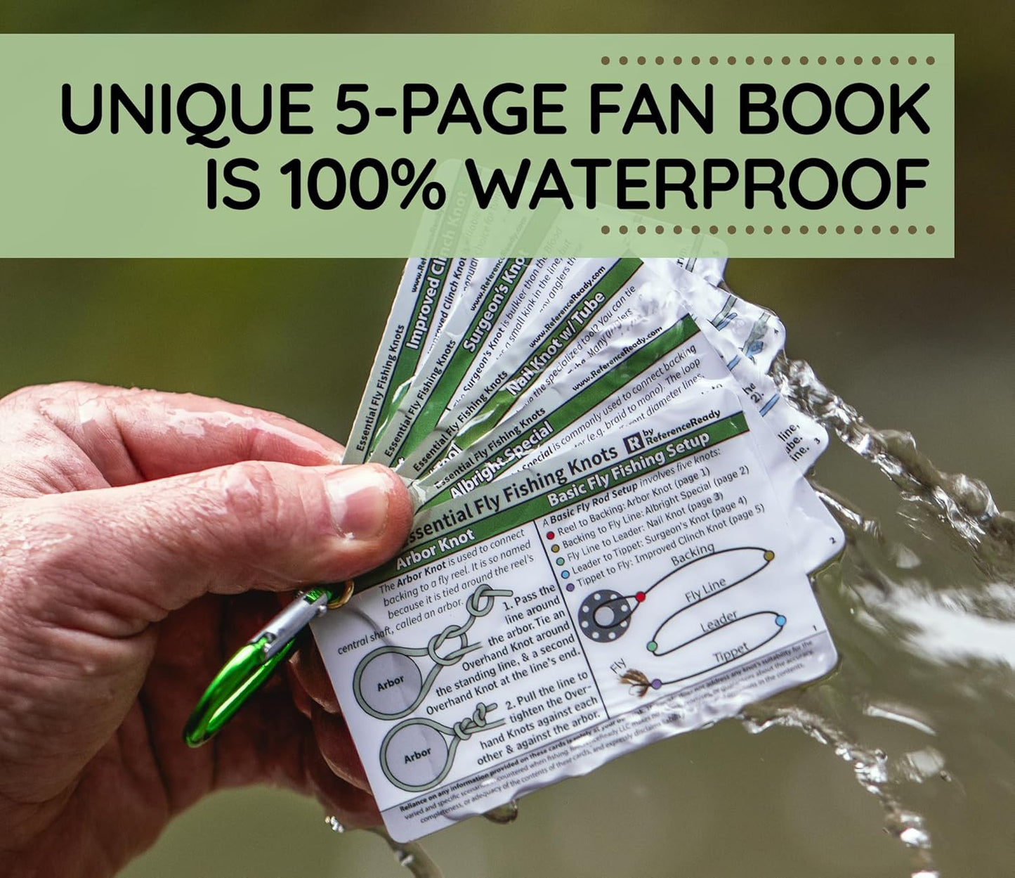 Fly Fishing Knot Cards - Waterproof Pocket Guide to 14 Essential Knots | Unique Gift for Fishermen & Women