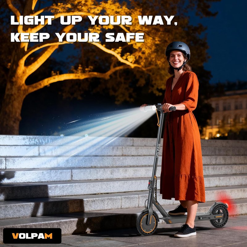 Electric Scooter for Adults - 350/500W Motor, 15/22 Mile Range, Dual Braking System | 19/21 MPH Speed, Foldable Design