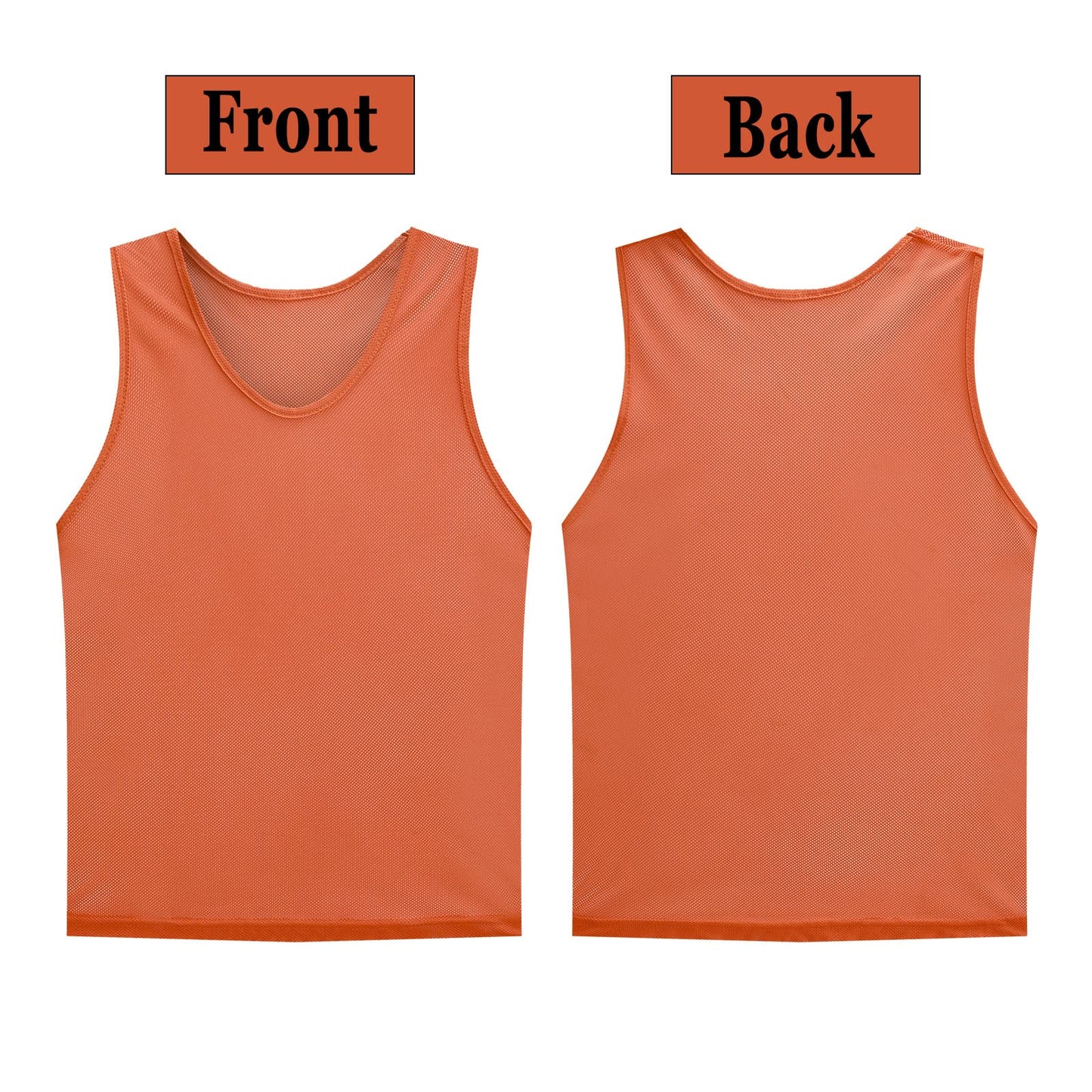 LTHYTY 12 Pack Scrimmage Vest/Team Training Jerseys/Sports Pinnies/Practice Jerseys/Soccer Bibs with Carry Bag (as1, Alpha, m, Regular, Regular, Orange)