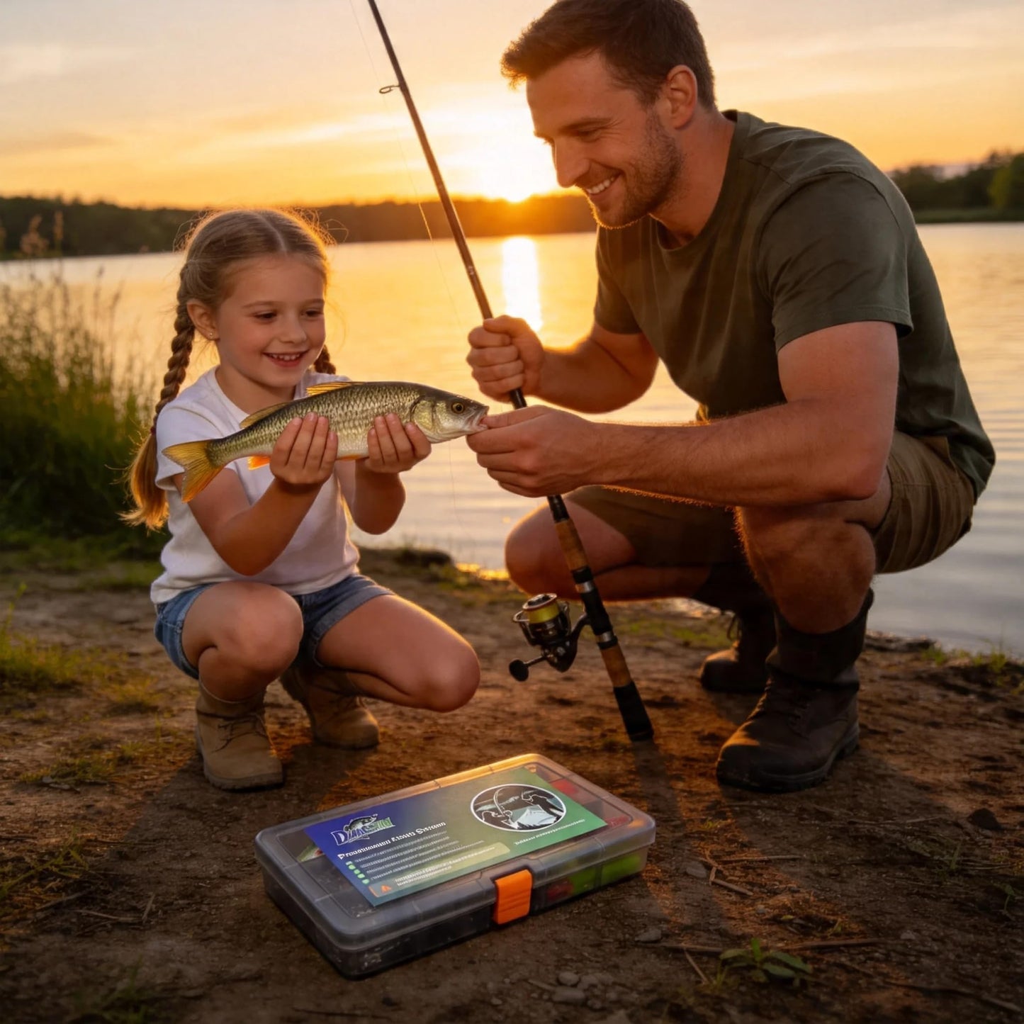 DEKESIN Bass Fishing Starter Kit 75pcs Small Tackle Box Set