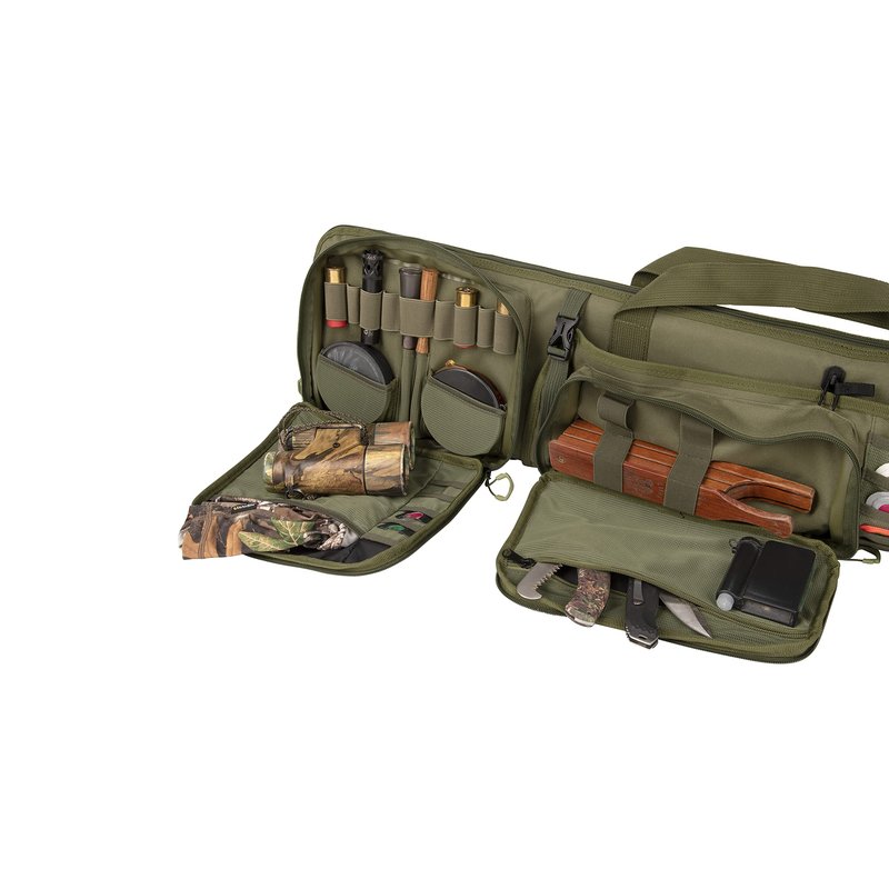 Allen Company Gear Fit Pursuit Shocker 52" Lockable Shotgun Case, Green/Mossy Oak Obsession Camo Accents