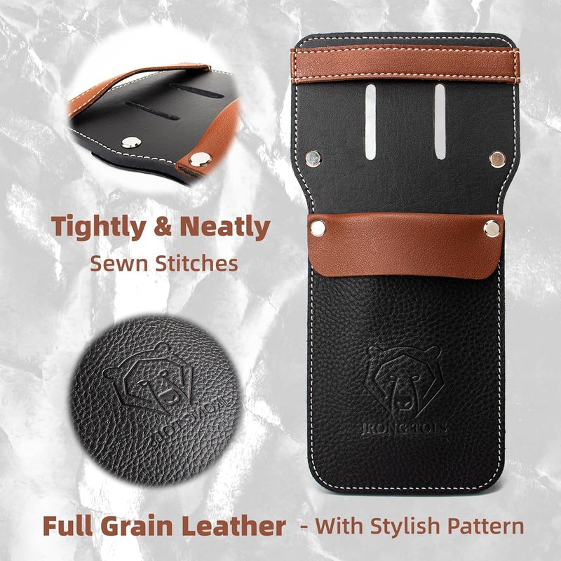 Archery Leather Pocket Arrow Quiver - Lightweight Holder for 8-10 Arrows | Left or Right Handed
