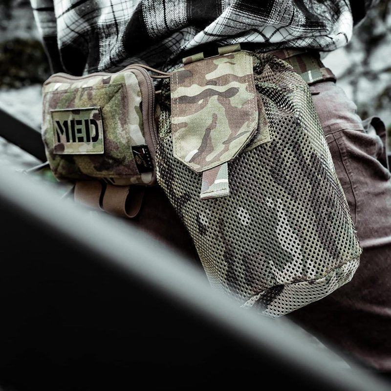 PETAC GEAR Tactical Dump Pouch - Molle Drawstring Mag Storage Bag | Foldable EDC Tool Pack