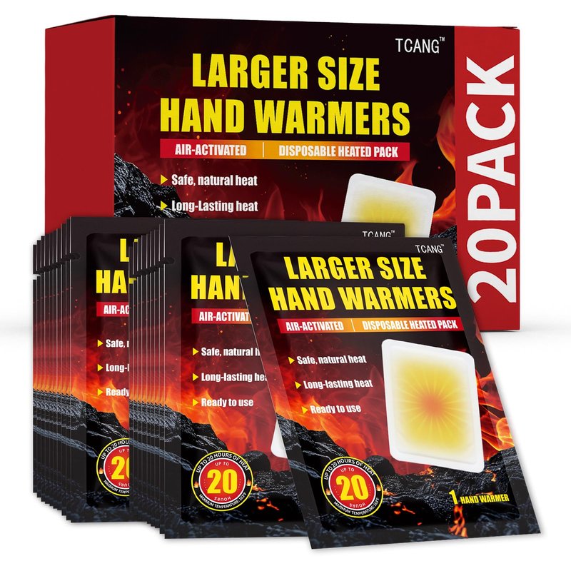 Hand Warmers Disposable 20 Pack- Up to 20 Hours of Heat - Super Long Lasting Air Activated Warmers, All Natural, Portable for Body, Hands & Toes - Odorless Hot Warmer Heater for Outdoor Sport