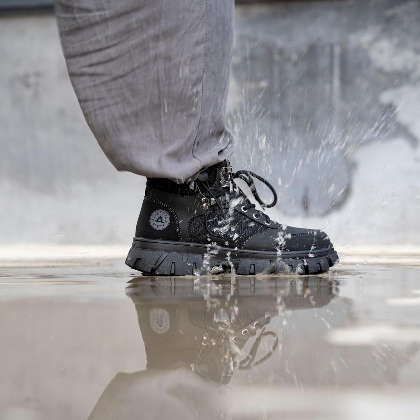 Steel Toe Boots for Men - Waterproof Non-Slip Work Shoes | Breathable Comfort & Lightweight Design
