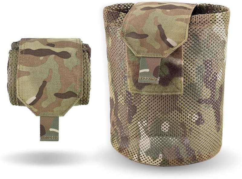 PETAC GEAR Tactical Dump Pouch - Molle Drawstring Mag Storage Bag | Foldable EDC Tool Pack