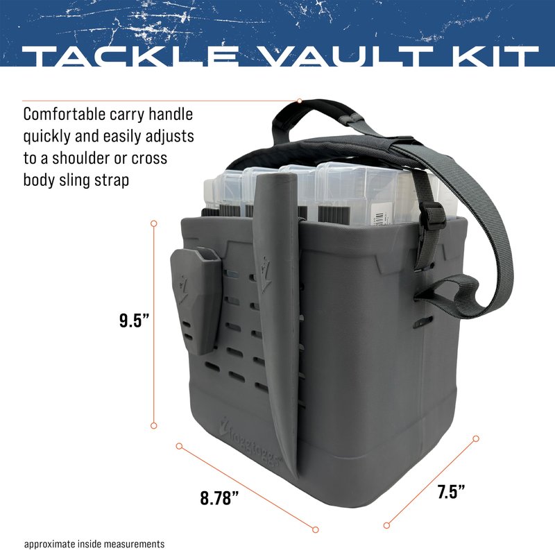 FROGG TOGGS EVA Tackle Vault Tote, Lightweight Customizable Tackle Bag with Accessories