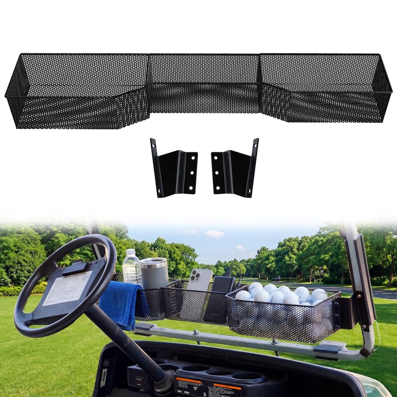 CYOOYC Golf Cart Front Inner Basket for EZGO TXT RVX VALOR Yamaha G29 Drive2 G16-G22 Club Car DS Tempo Modular Mesh Storage Tray Organizer for Extended Space (Yamaha G14-G22 1995-2007)