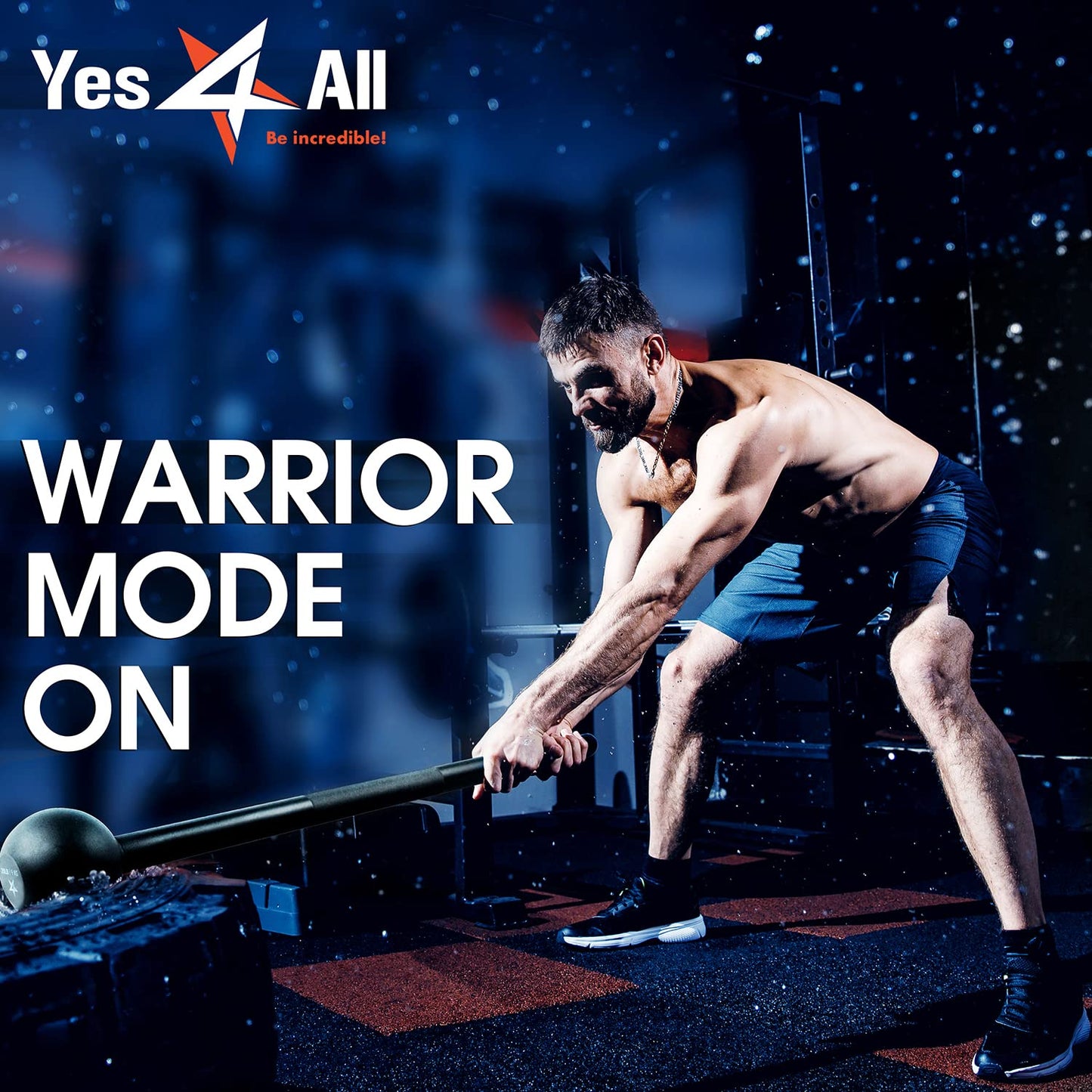 Yes4All Steel Mace Bell for Strength Training, Shoulder, Grips & Forearms Workouts - 20 Pounds