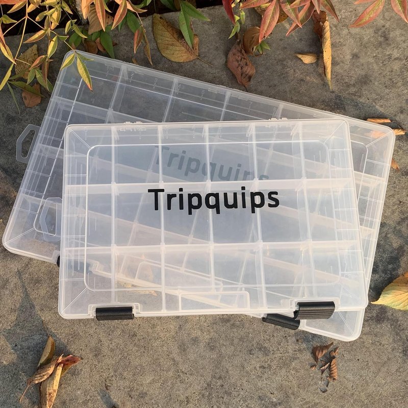 3600 Tackle Trays - Plastic Fishing Tackle Storage Organizer with Removable Dividers | 2 Pack/4 Pack Options