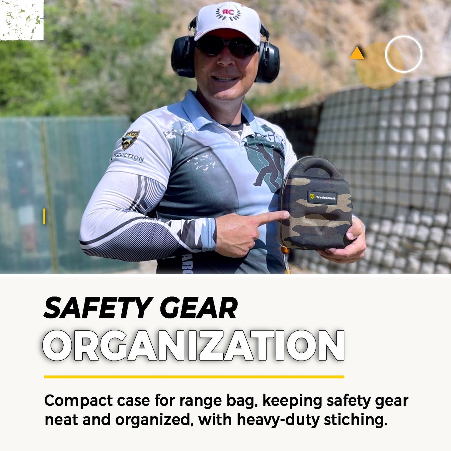 TradeSmart All-in-One Shooting Ear Protection - Comfort+ NRR 28 Earmuffs, Glasses & Earplugs + Carry Case