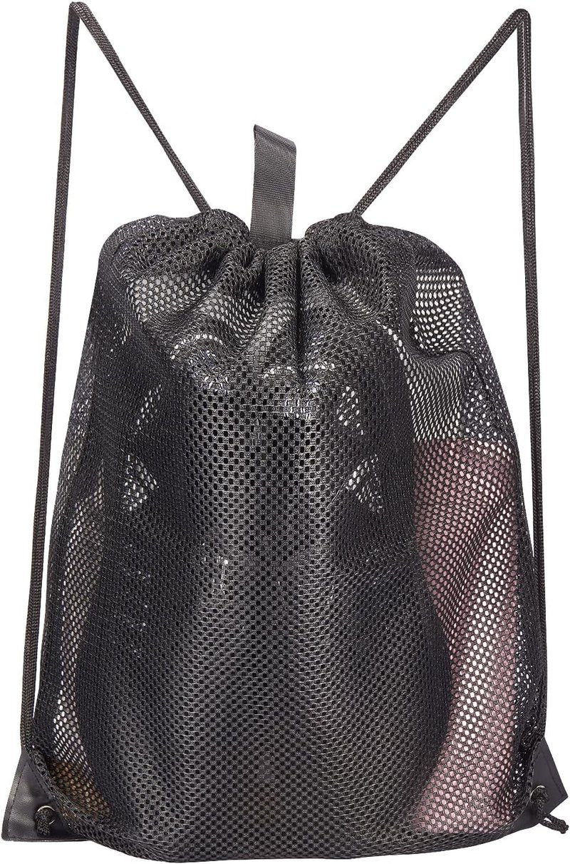 Mesh Drawstring Bag - 2-Pack for Gym, Laundry & Beach Finds | Versatile Mesh Storage Solution