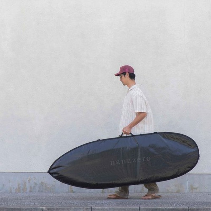 nanazero Surfboard Daily Use Bag 7'6" Black Surfboard Case Protective Cover for Mid-Length Boards