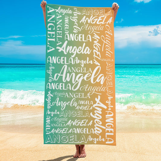 Esmtuaij Personalized Beach Towels for Kids and Adults, Custom Beach Towels with Name, Custom Quick-Drying Travel & Pool & Beach Towels,Customized Gifts for Women & Men & Children