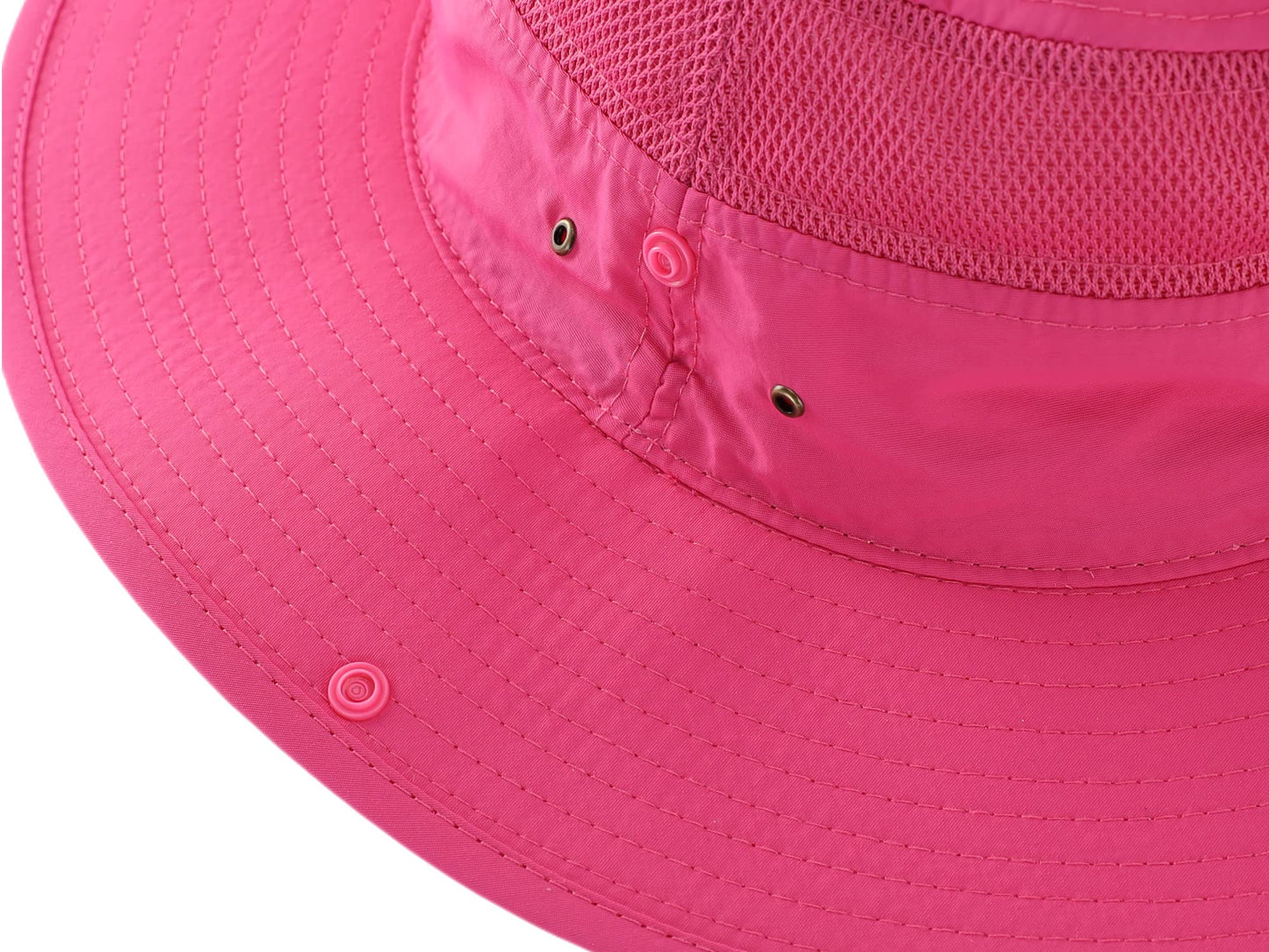 Connectyle Outdoor Mesh Sun Hat Wide Brim Sun Protection Hat Summer Fishing Hunting Hiking Gardenig Hat Rose Red