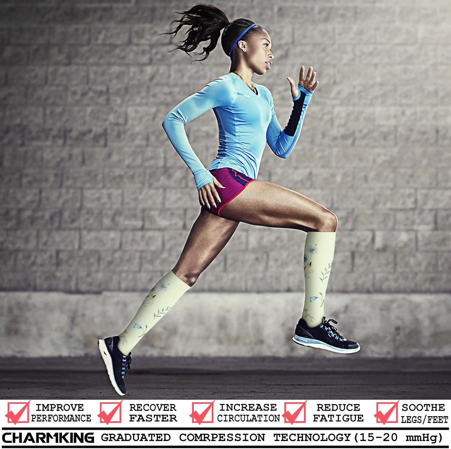 Compression Socks for Women & Men - 15-20 mmHg Calf Support for Athletic Cycling | 8 Pairs