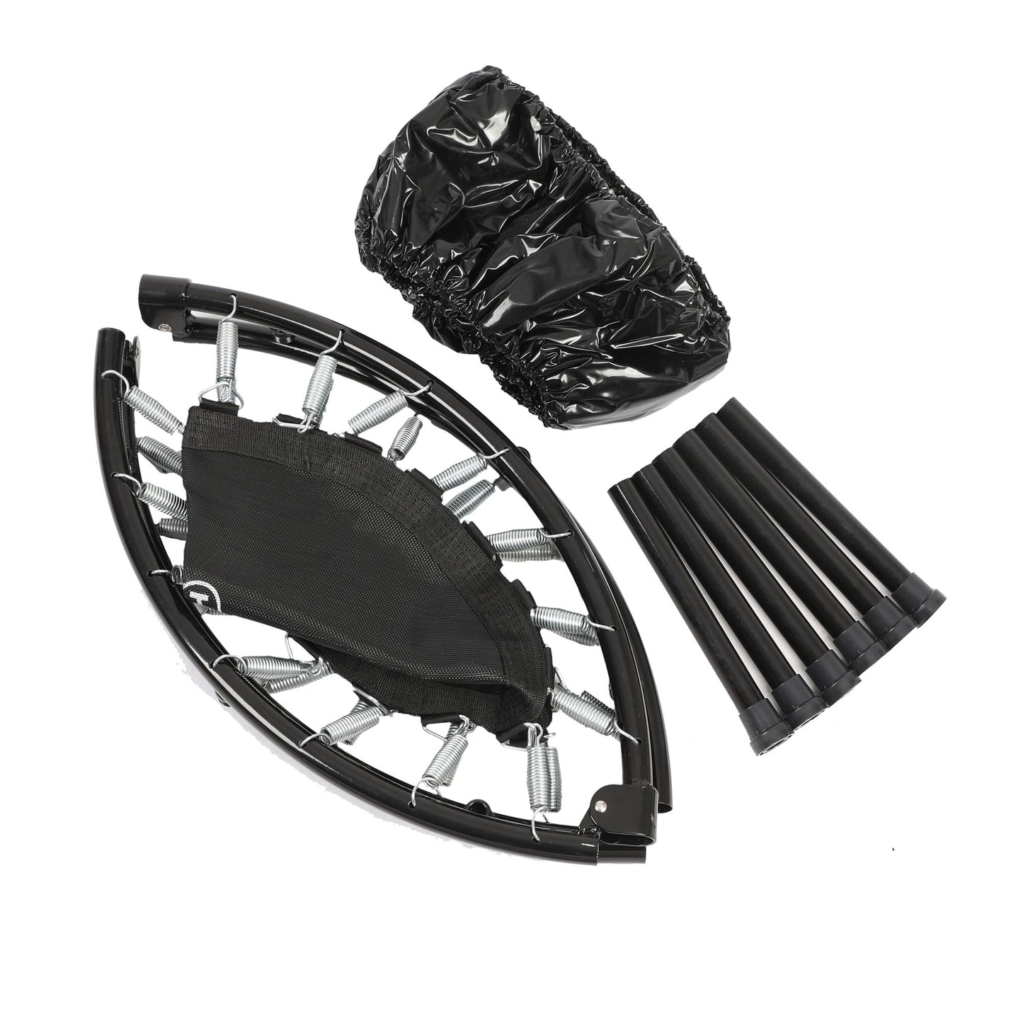 HolaHatha 36 Inch Foldable Mini Trampoline Fitness Rebounder w/Adjustable Handle