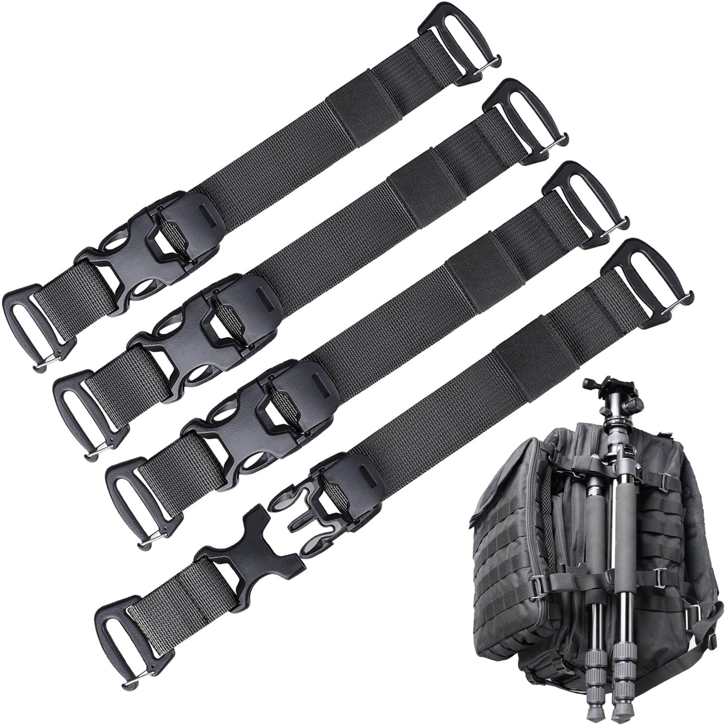 Pitozer Molle Attachment Strap for Tactical Military backpack 24"Adjustable