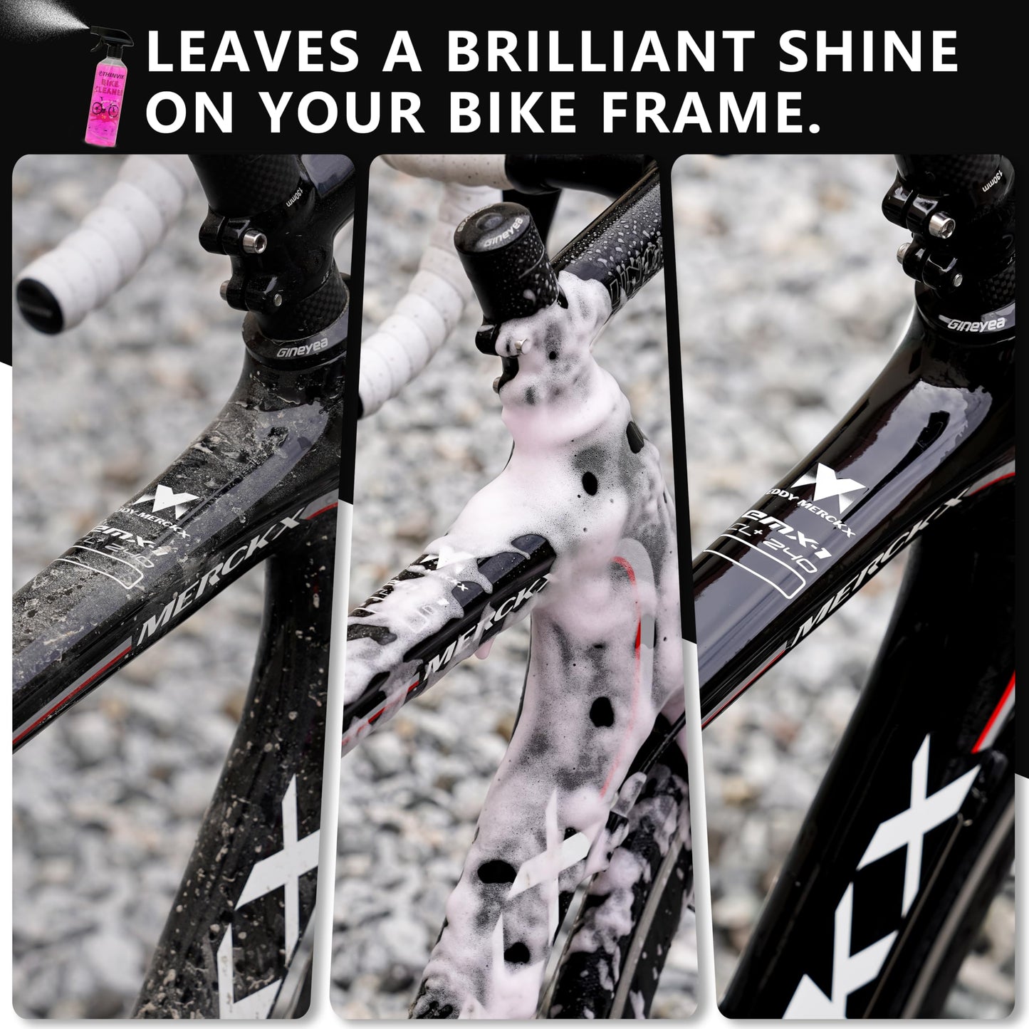 Thinvik Bike Cleaner, PH-Balanced Biodegradable Formula, Safe on Carbon Fibre and All Surfaces for Bike Motorcycle Cleaning