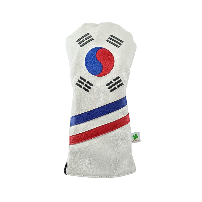 Foretra Driver Headcover Golf Club Covers Blade Mallet Putter Cover Alignment Stick Holder Hybrid Fairway Wood Head Cover Korea Flag Novelty Golf Accessories for Most Brands