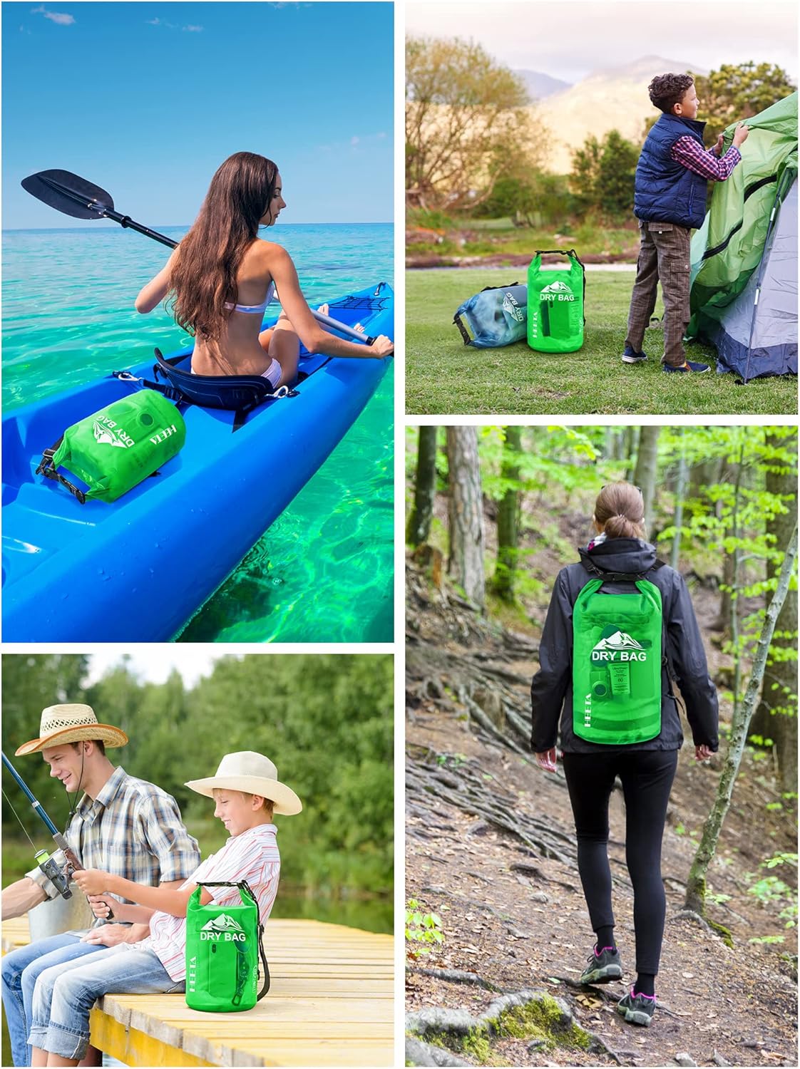 HEETA Waterproof Dry Bag - Lightweight Roll Top Storage for Travel, Swimming & Kayaking | 5L/10L/20L/30L/40L Sizes