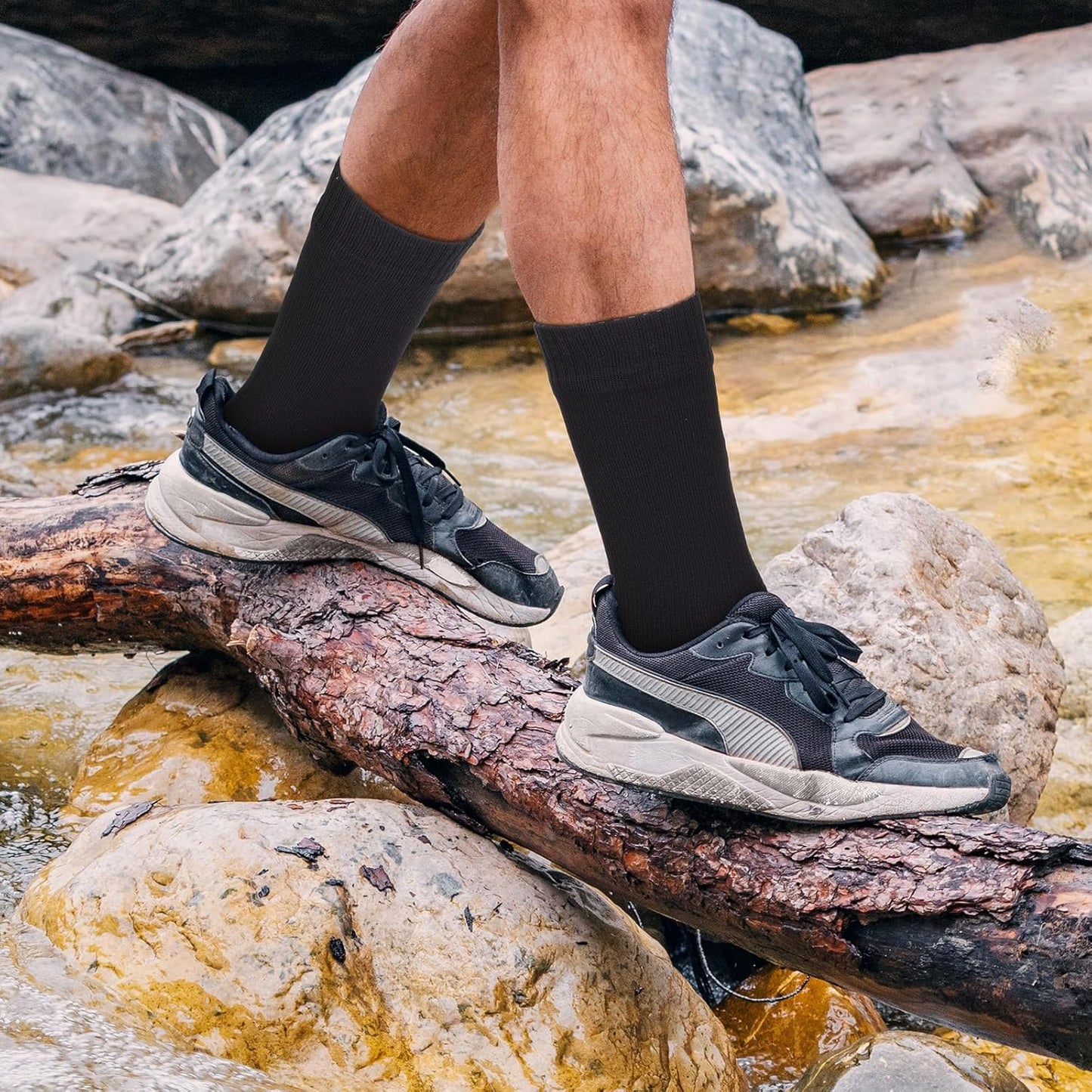 Jeyiour Waterproof Socks for Men & Women - Breathable, Durable, Ideal for Skiing & Hiking | 2 Pairs