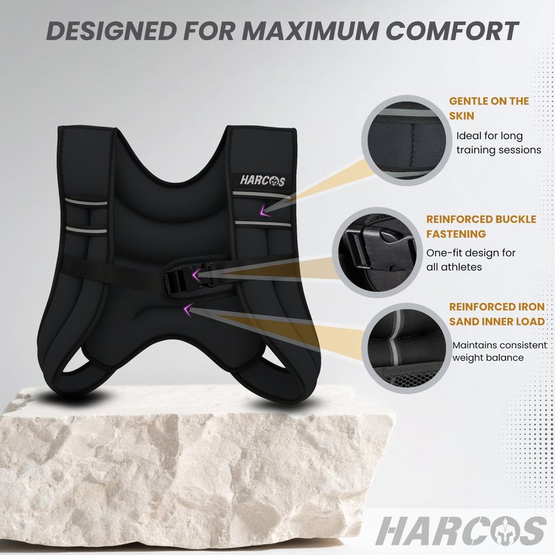 Harocs Weighted Vest for Men and Women - 6lbs with Adjustable Strap Training Vest for Running, CrossFit, and Workouts breathable & durable