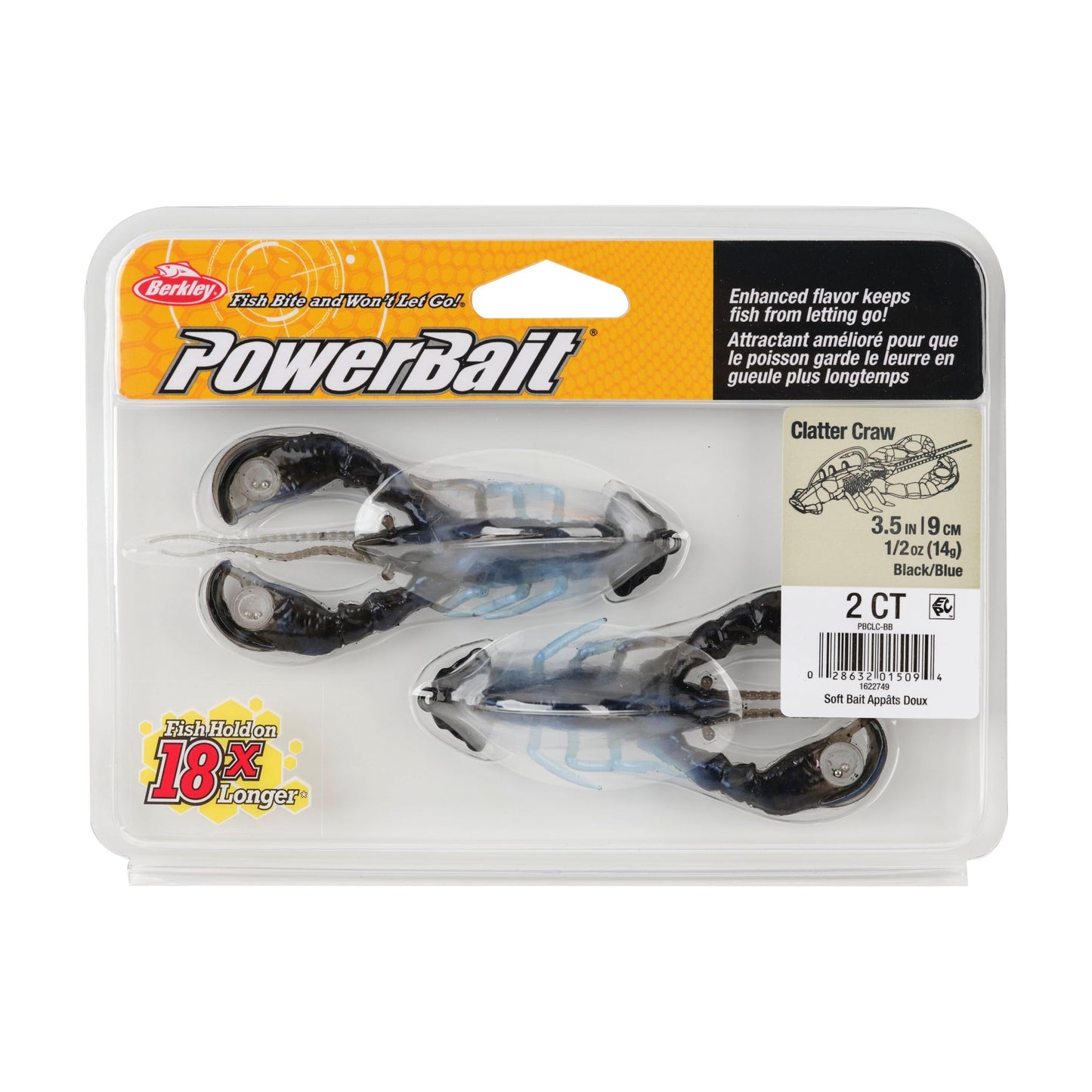 Berkley PowerBait Clatter Craw Fishing Soft Bait