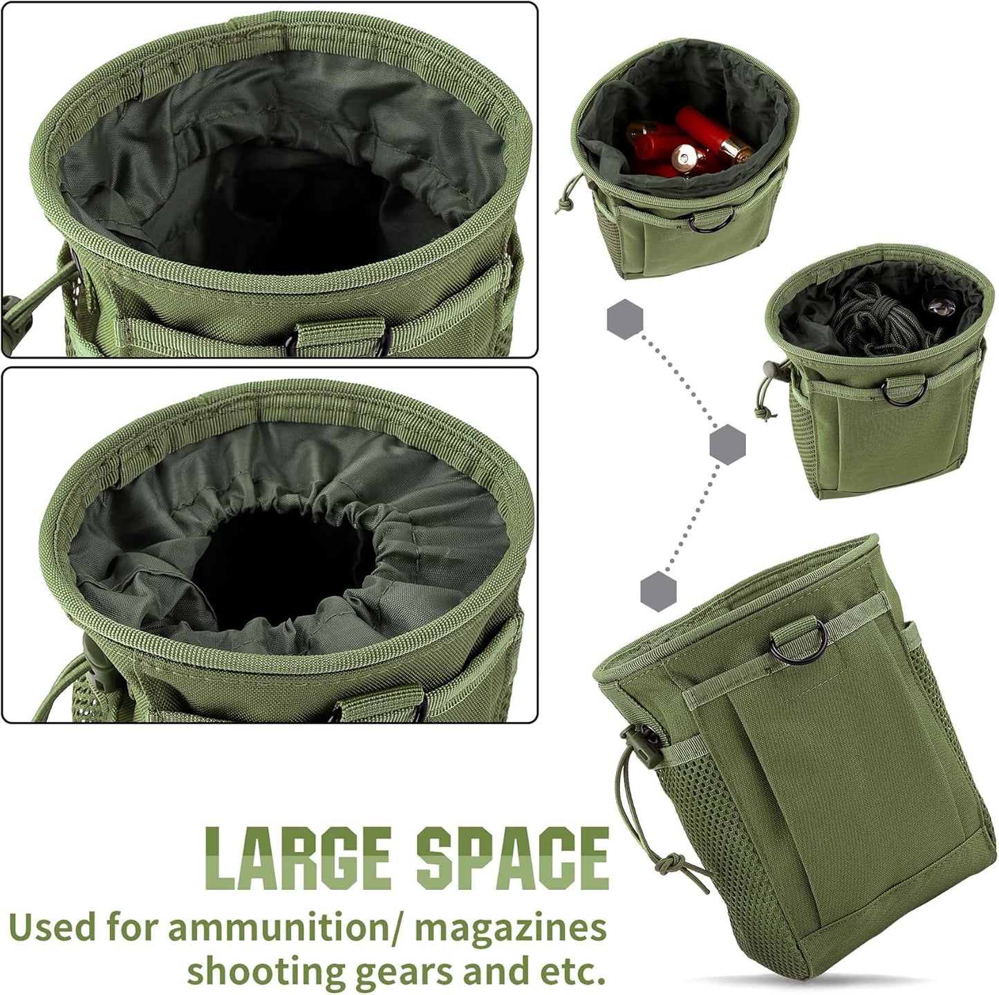 Tactical Molle Dump Pouch - Utility Hip Belt Waist Bag with D-Ring for Outdoor Gear | Versatile Storage Solution
