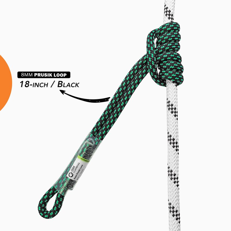 GM CLIMBING 8mm (5/16") Prusik Loop Pre-Sewn 24 inches